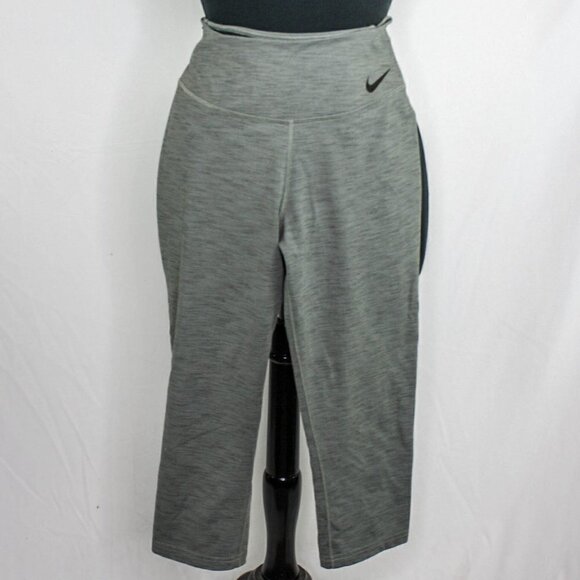 Nike Dri Fit Capri Leggings Gray Size M - Picture 1 of 4
